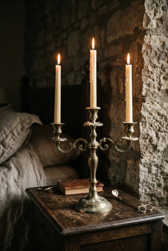 Antique Brass Candelabras