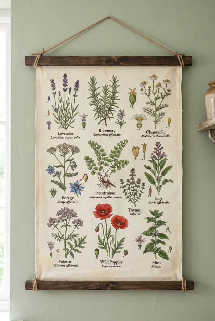 Botanical Floral Tapestry Print