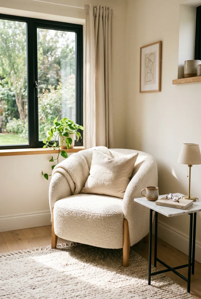 Bouclé Barrel Chair