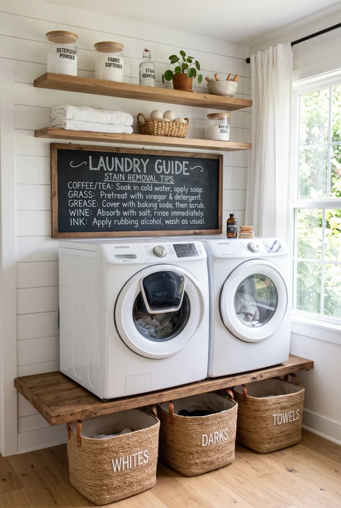 Chic Laundry Room Chore Chart
