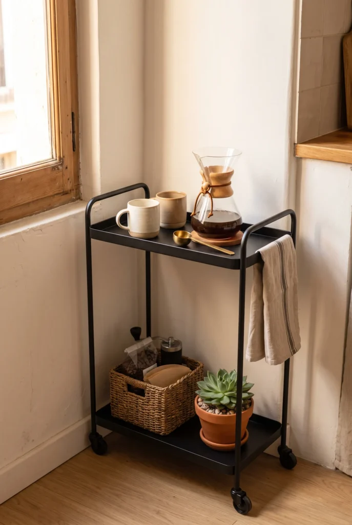 Compact Bar Cart Station