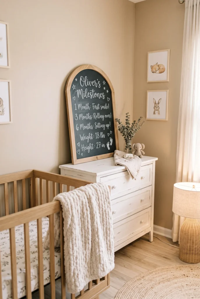 Cozy Nursery Milestone Sign