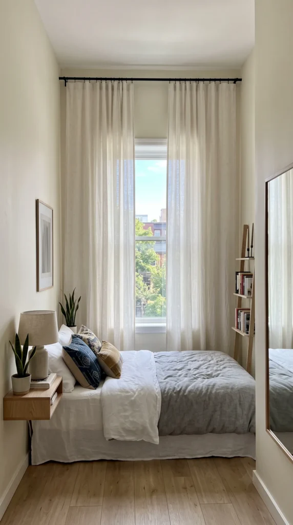 Curtains That Elongate the Room
