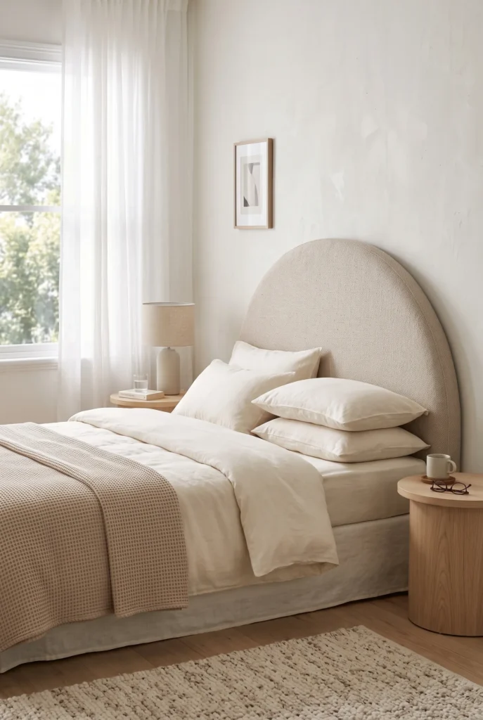 Curved Fabric Headboard