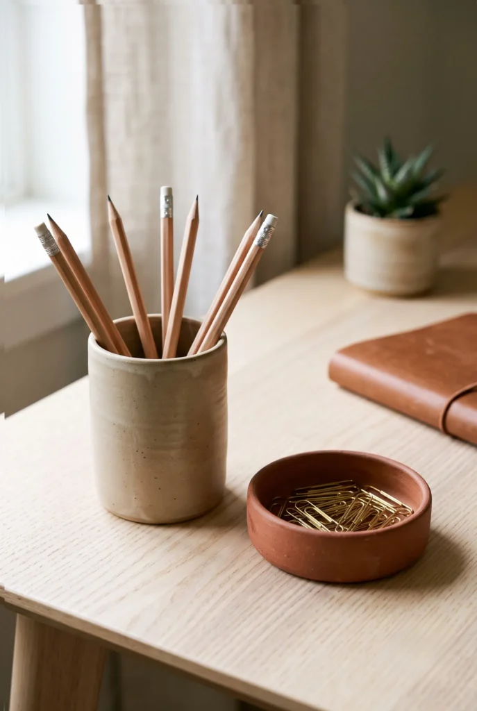Earthy Ceramic Office Accessories