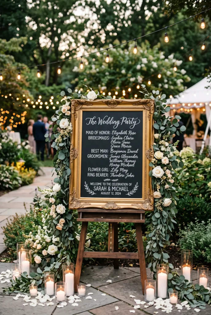 Elegant Wedding Sign Display