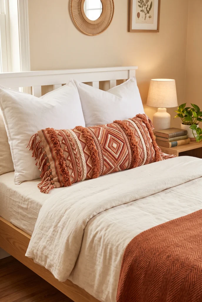Embroidered Lumbar Accent Pillows