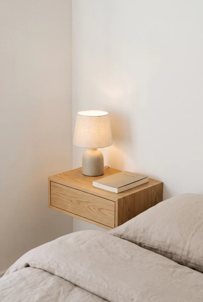 Floating Oak Bedside Tables