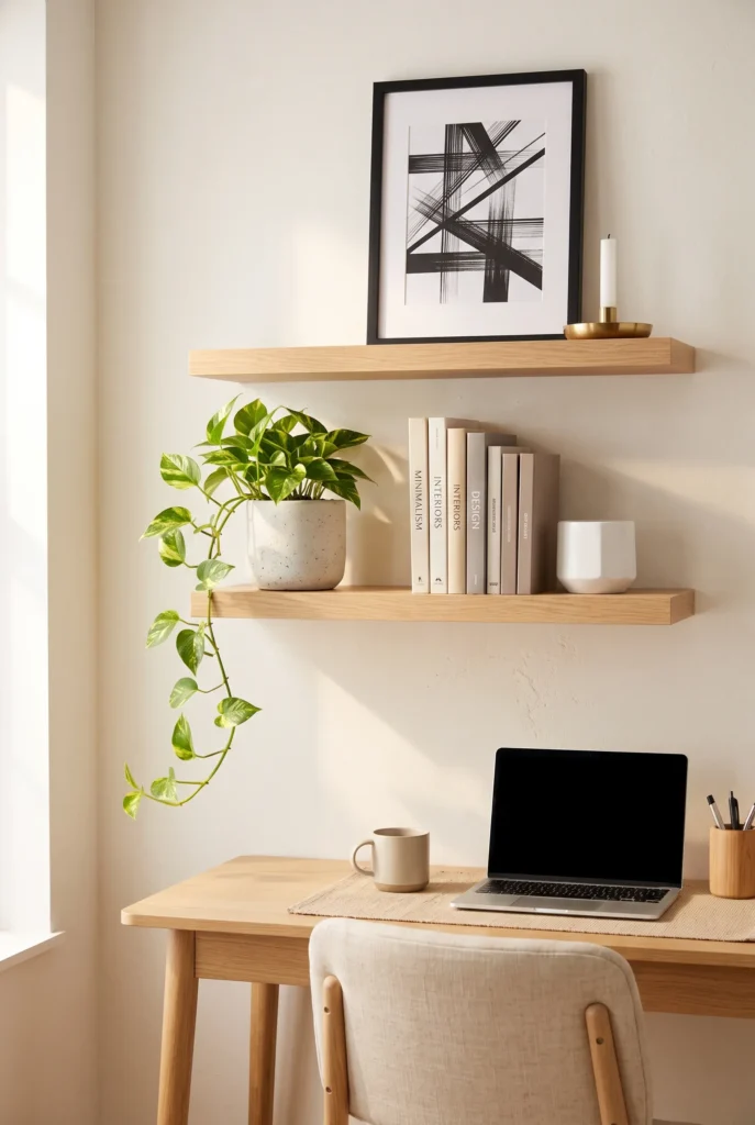  Floating Wood Shelves