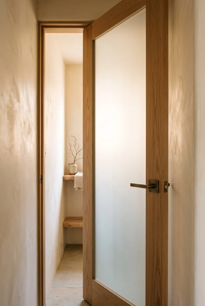 Frosted Glass Panel Door