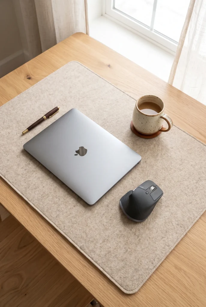 Layered Neutral Desk Mat