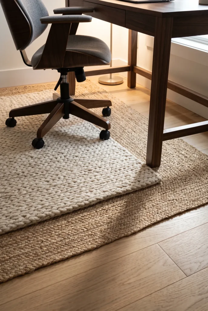 Layered Neutral Textured Rugs