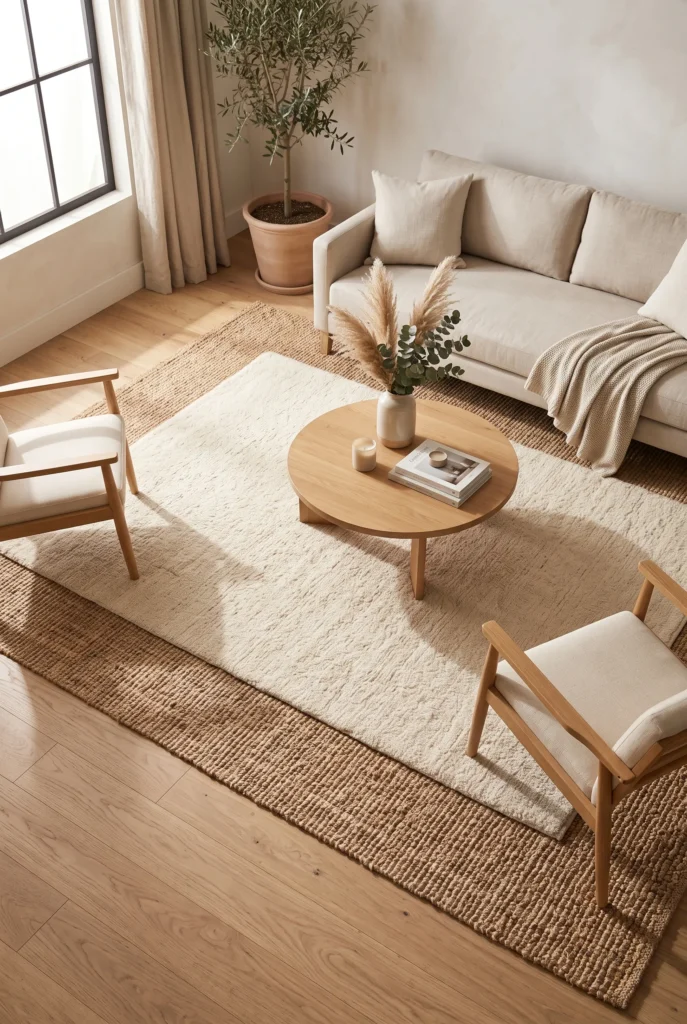 Layered Textured Rugs