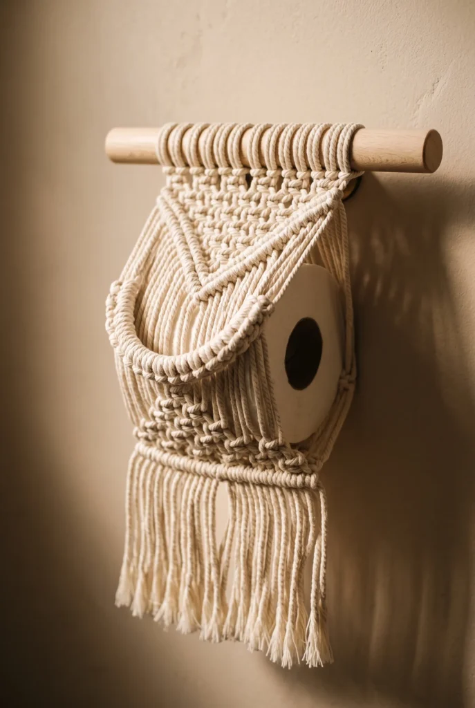 Macrame Toilet Paper Holder