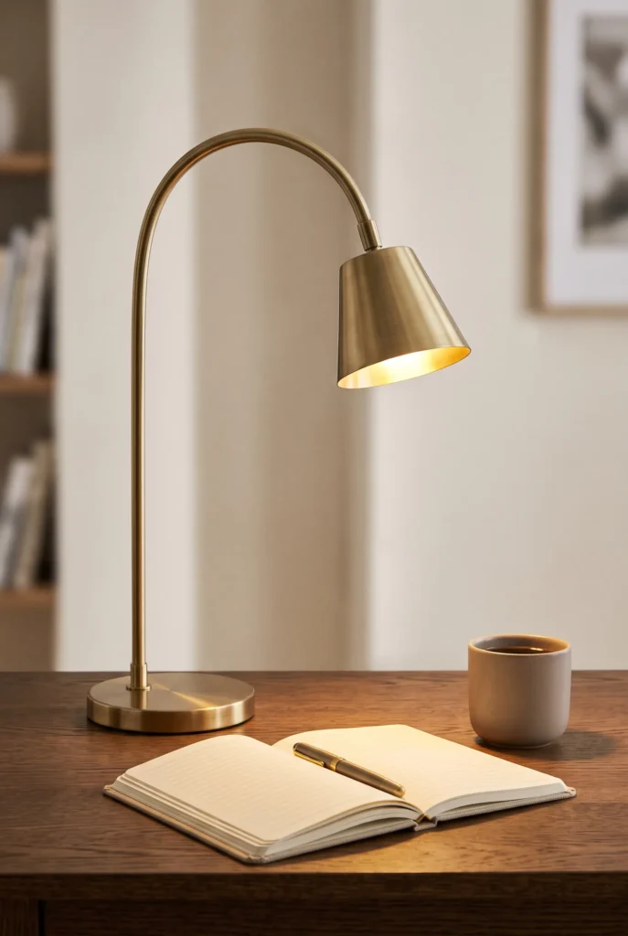 Minimalist Brass Desk Lamp