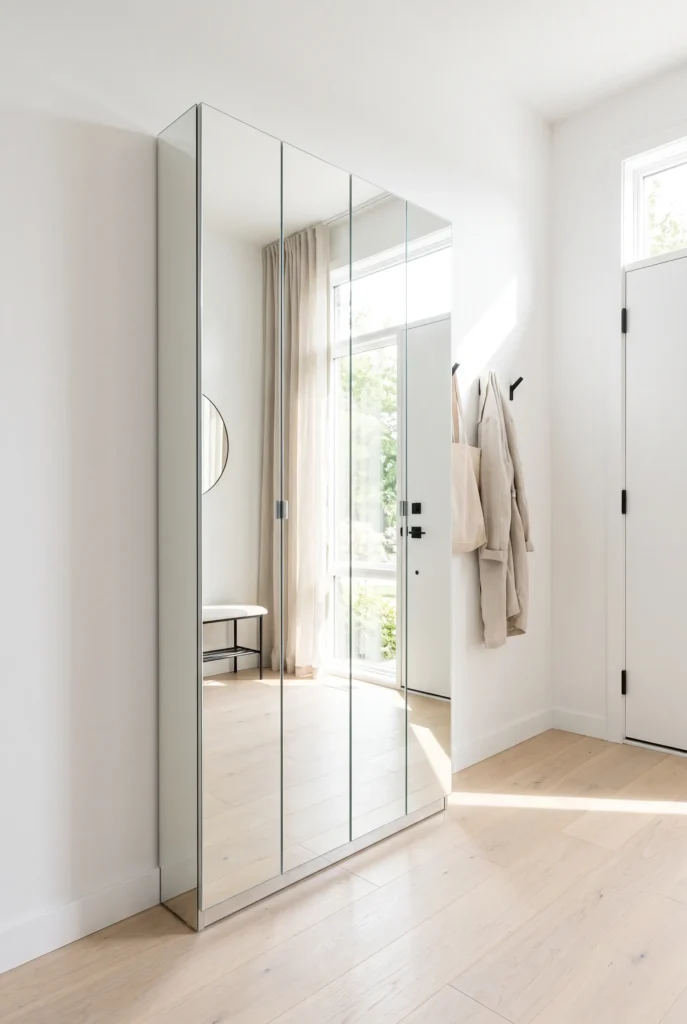 Mirrored Shoe Cabinet