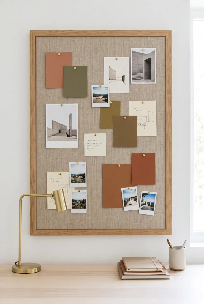 Natural Linen Pin Board