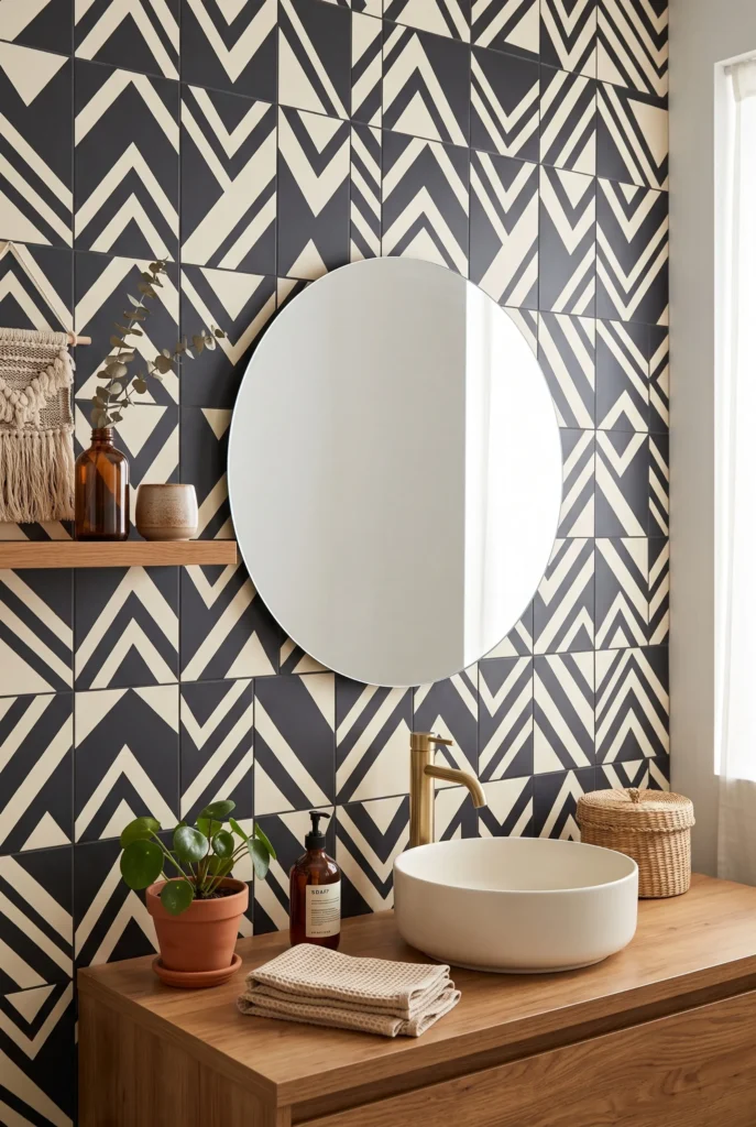 Patterned Peel-and-Stick Tiles