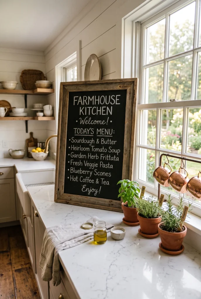 Rustic Kitchen Menu Board