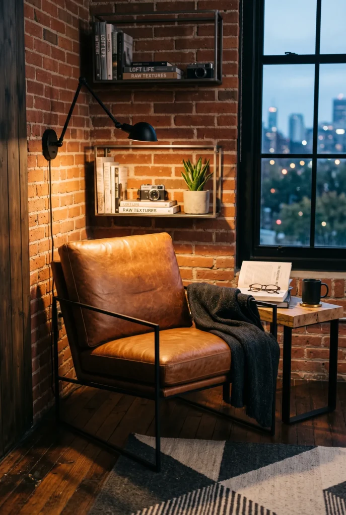 Sleek Metal-Framed Accent Chair