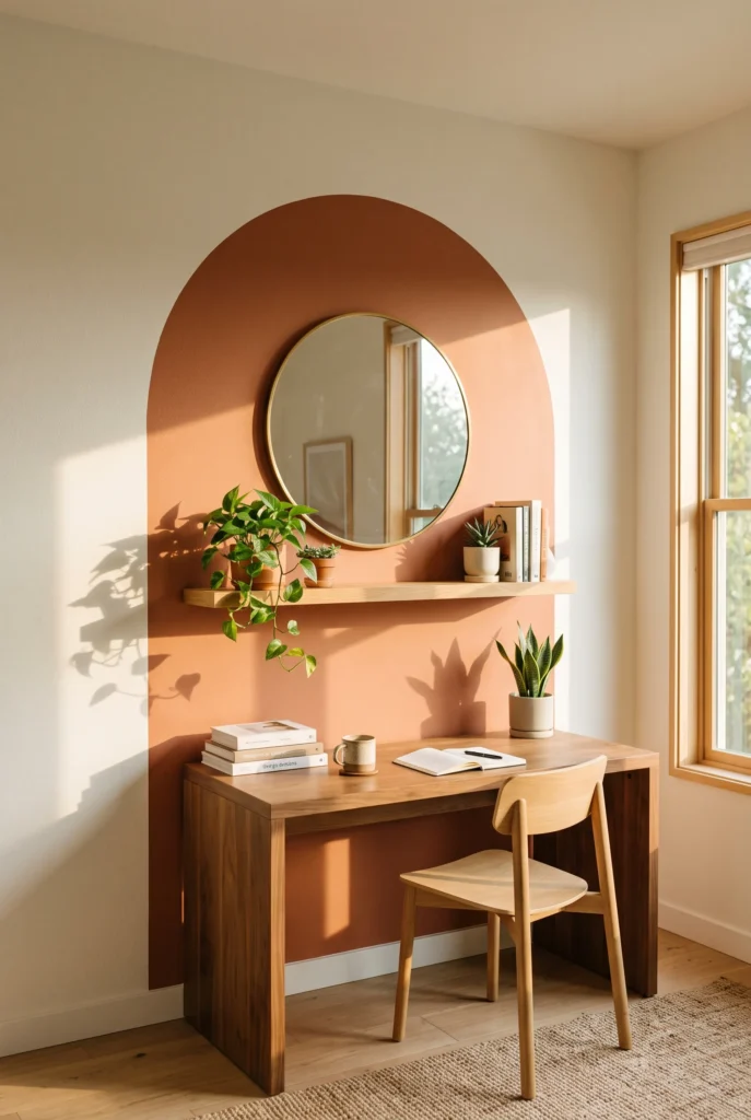 Soft Arch Wall Paint Feature