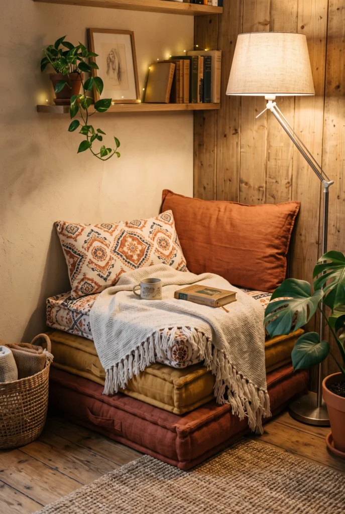 Stacked Floor Cushion Lounge