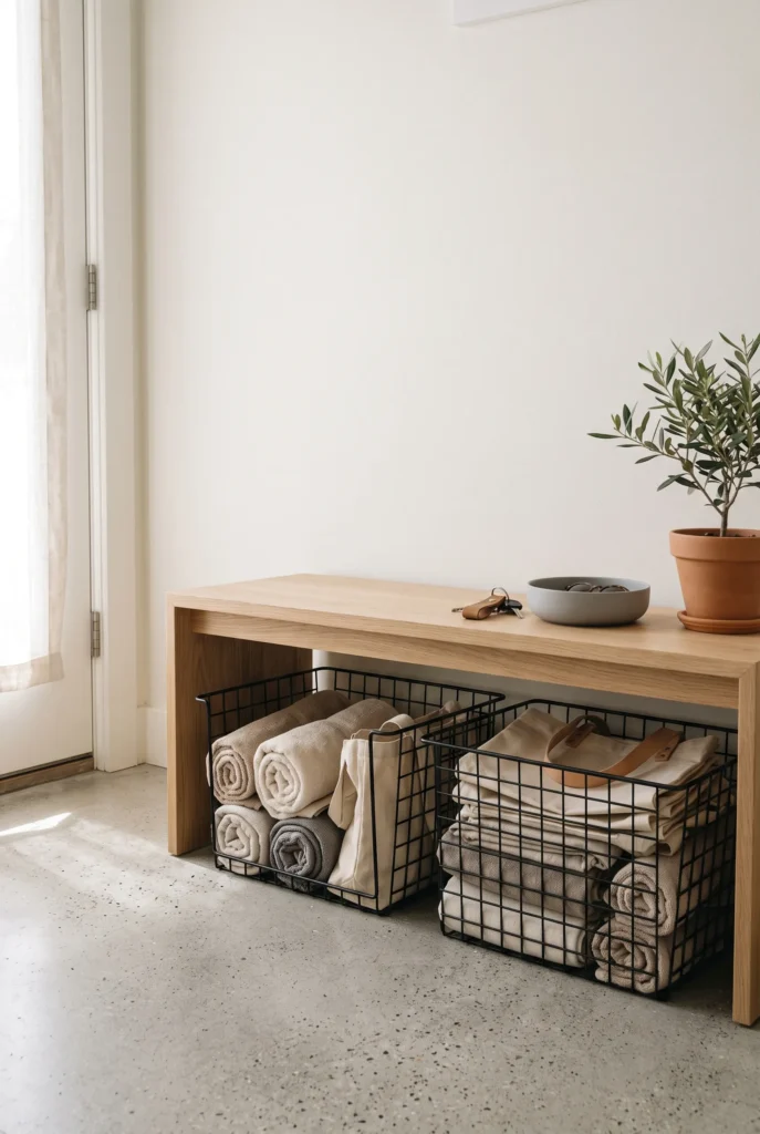 Under-Bench Wire Baskets