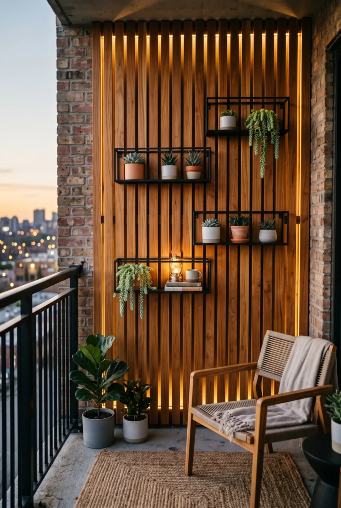 Vertical Wooden Slat Walls
