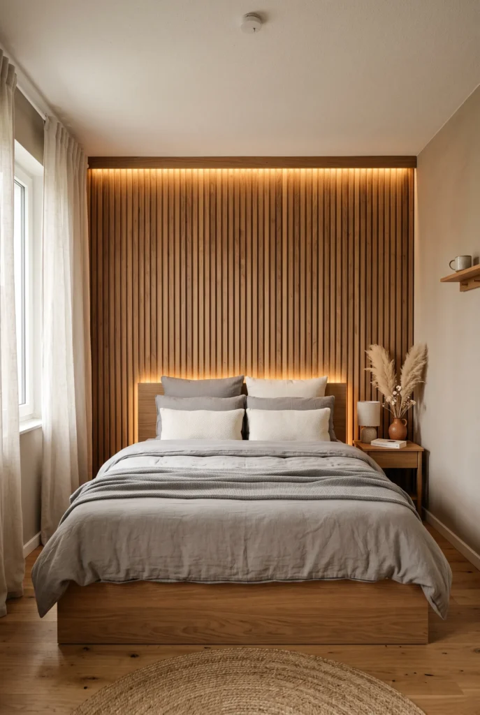Warm Slatted Wood Panels