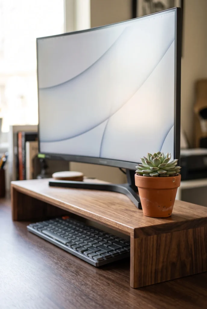 Warm Wood Monitor Stand