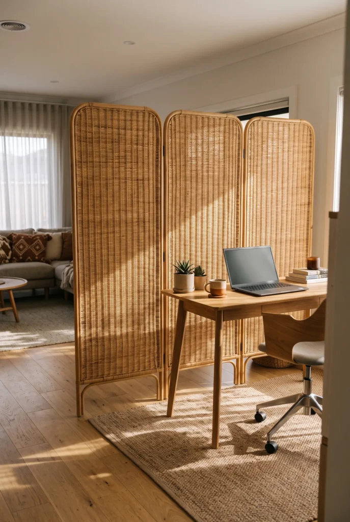 Woven Rattan Accent Screen
