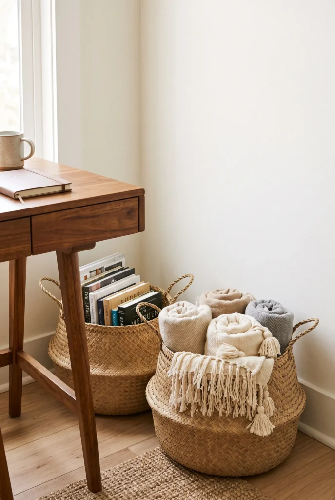 Woven Seagrass Storage Baskets