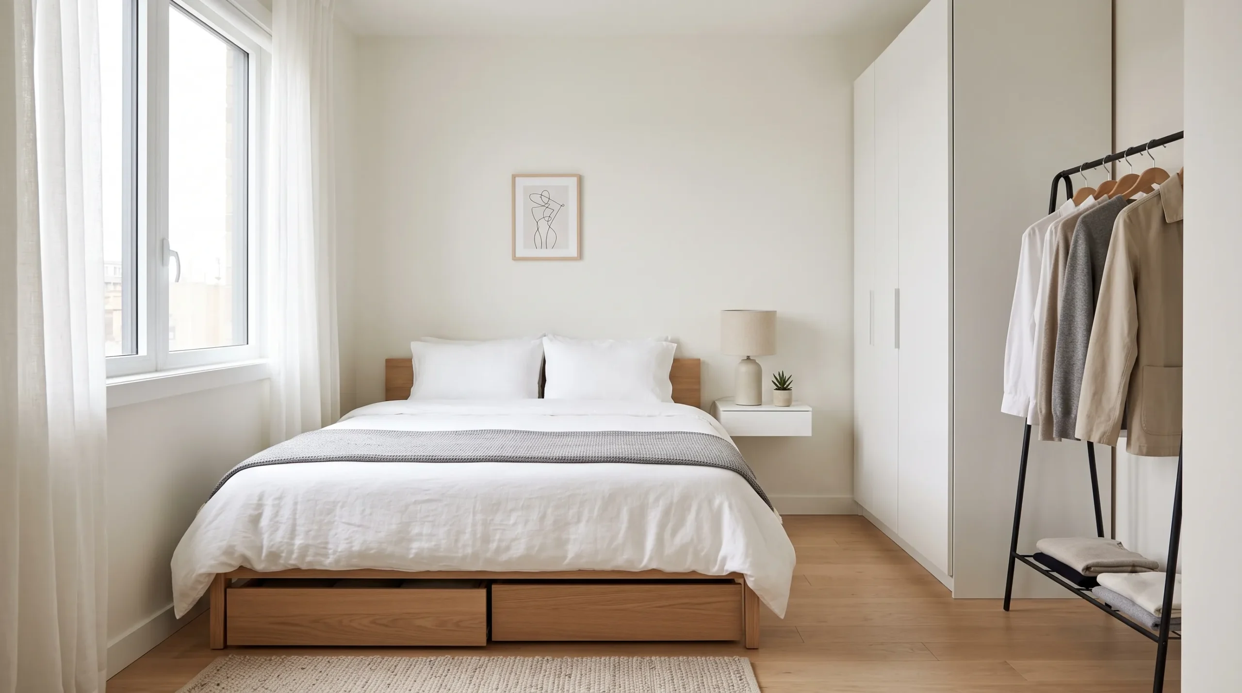 decorate a small bedroom on a budget