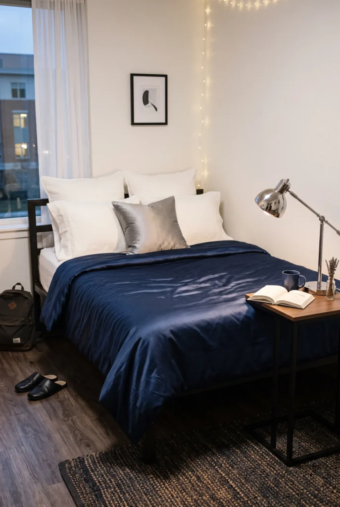 Chic Navy Satin