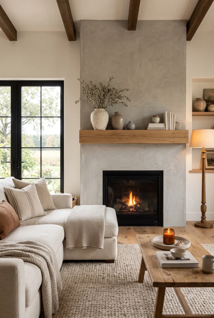 Concrete Fireplace Surround