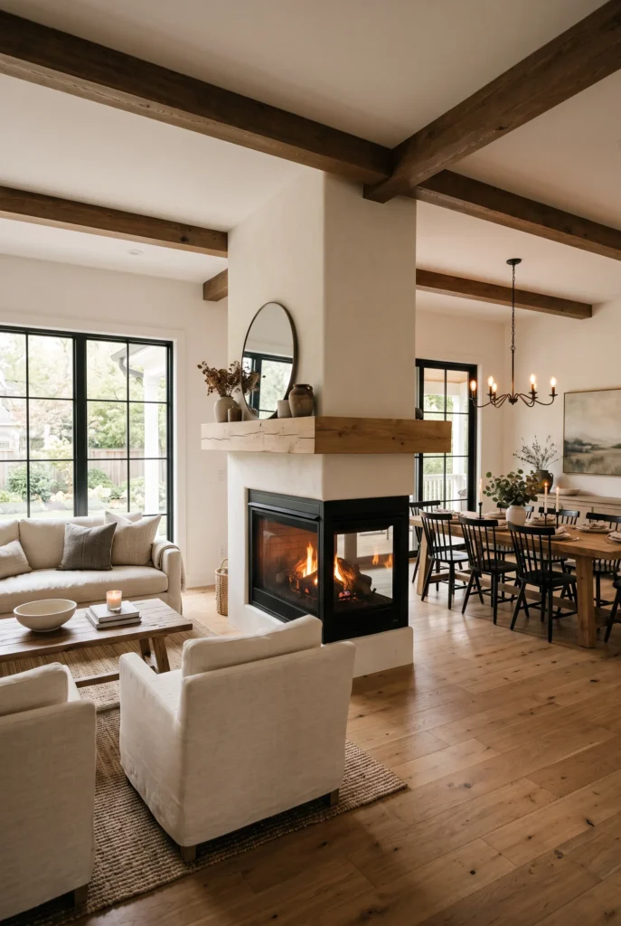 Double-Sided Fireplace
