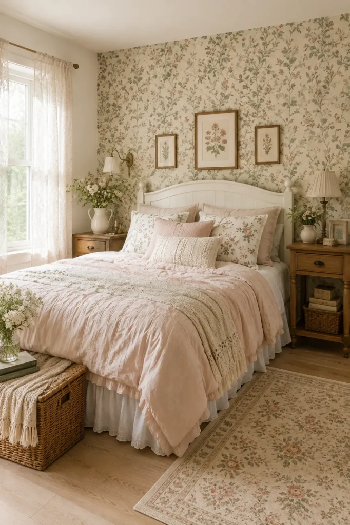 Floral Wallpaper Accent