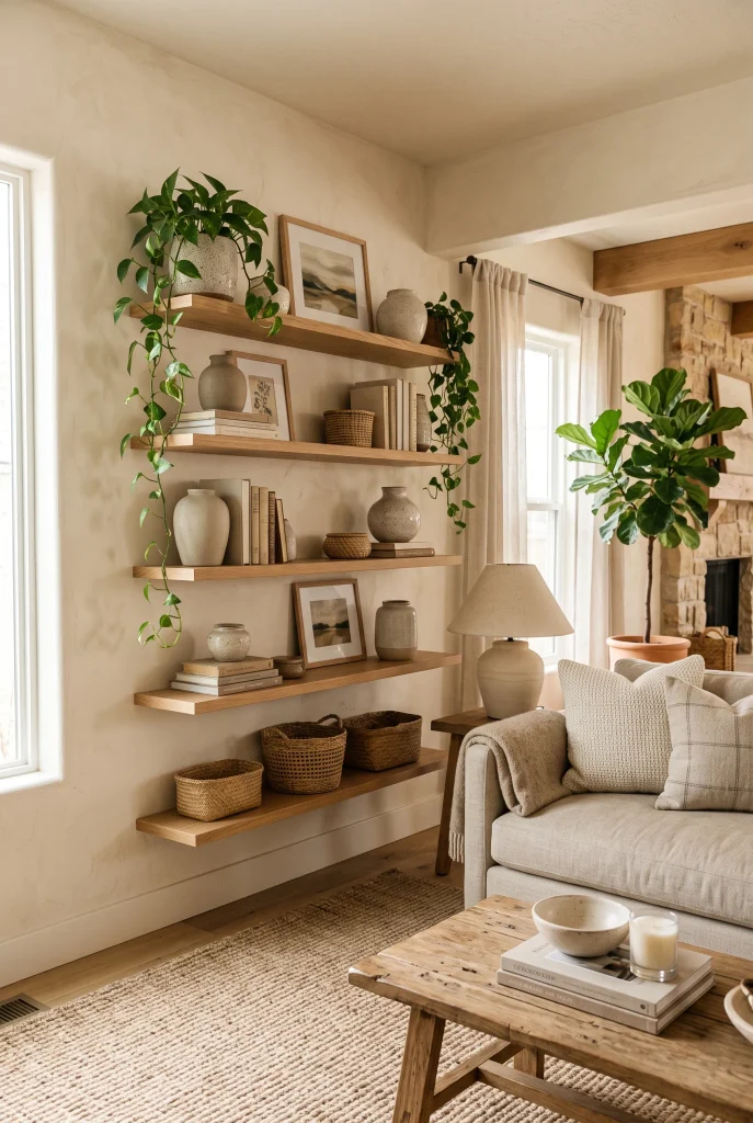 Open Wood Shelving