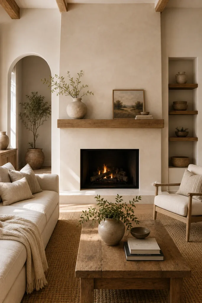 Plaster Fireplace Finish