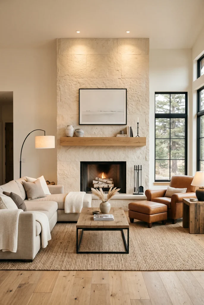Stone Fireplace Focus