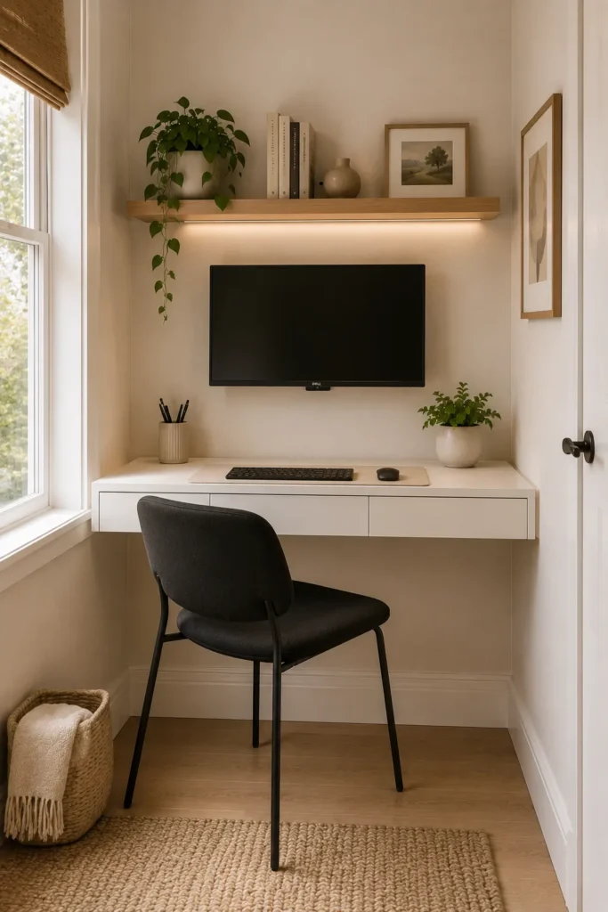 Wall-Mounted Monitor Desk