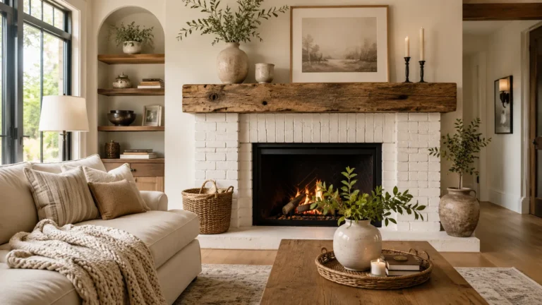 modern farmhouse fireplace
