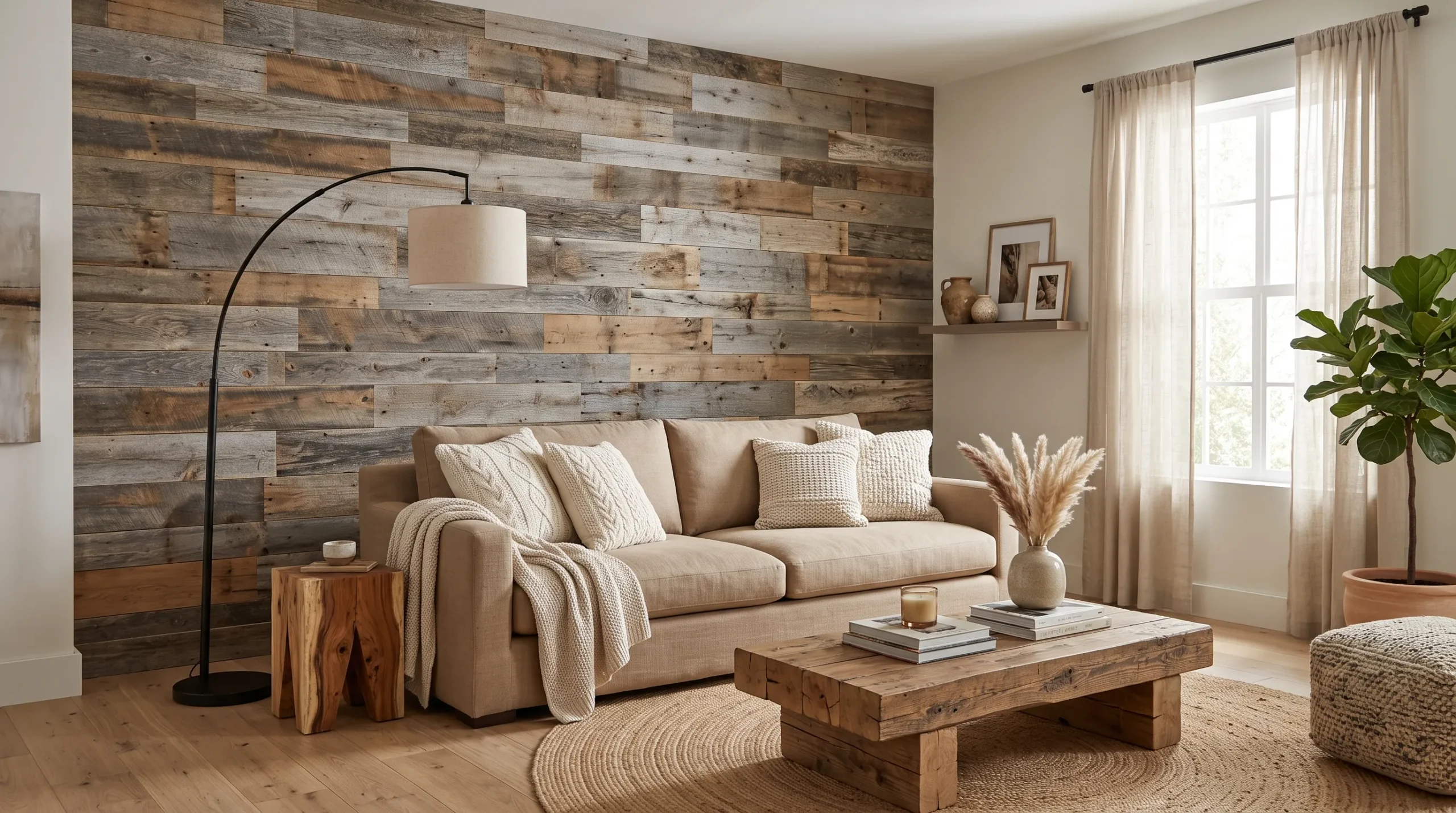 modern rustic living room
