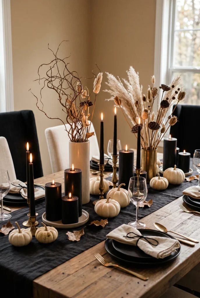 Black Candle Centerpiece