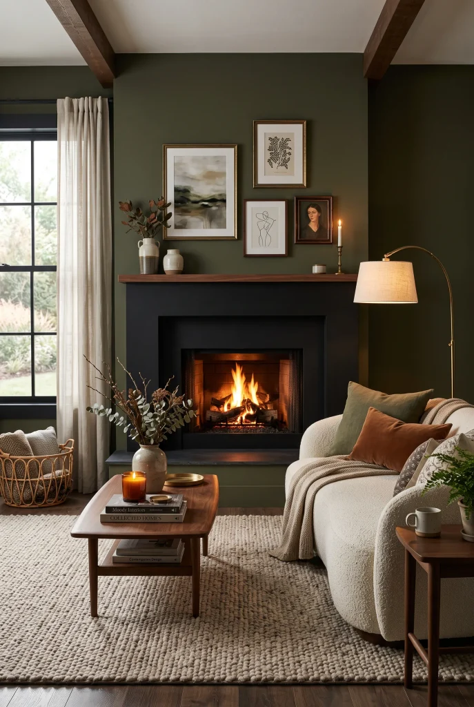 Black Fireplace Surround