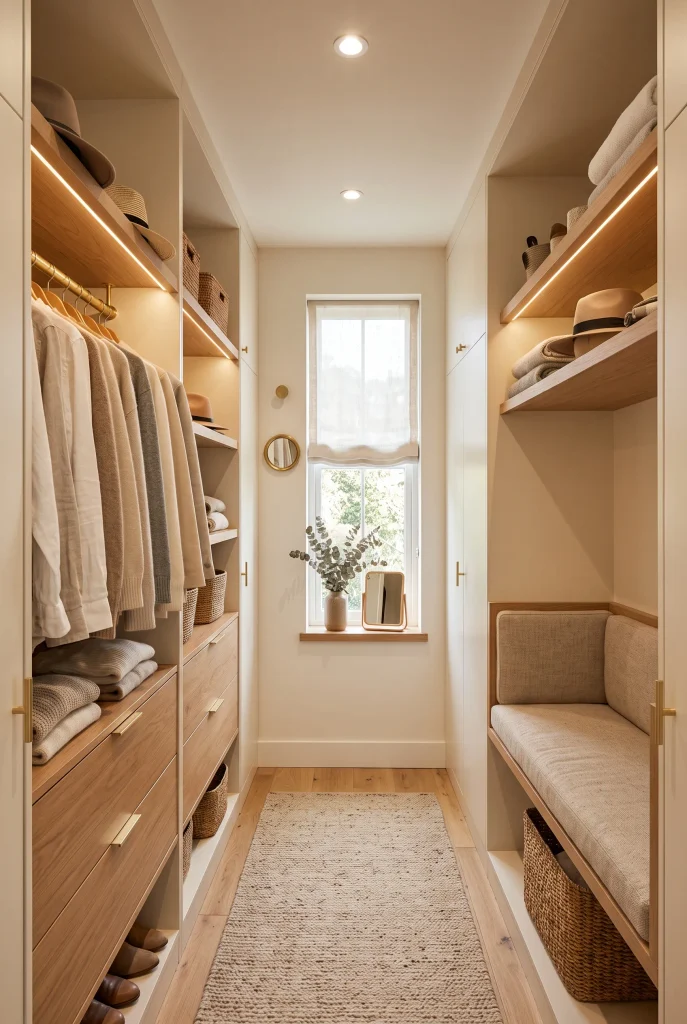 Built-In Dressing Bench