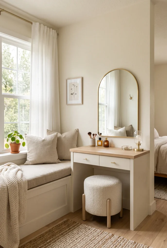 Built-In Window Seat Vanity