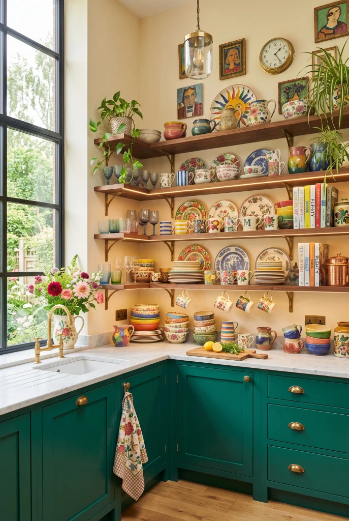 Collected Dishware Display