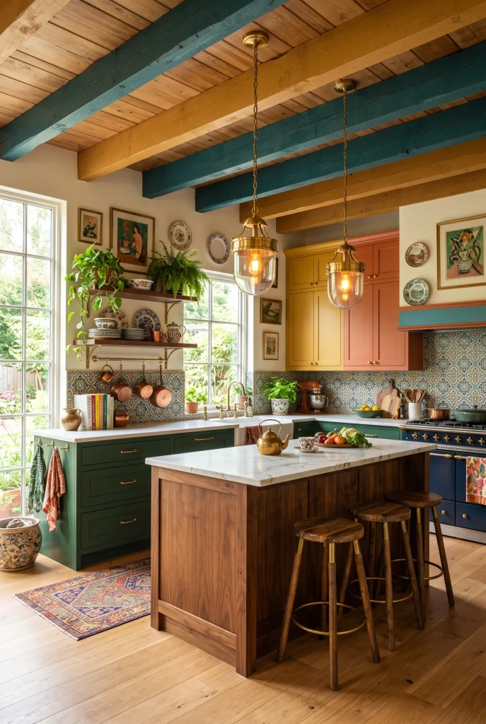 Colorful Ceiling Beams