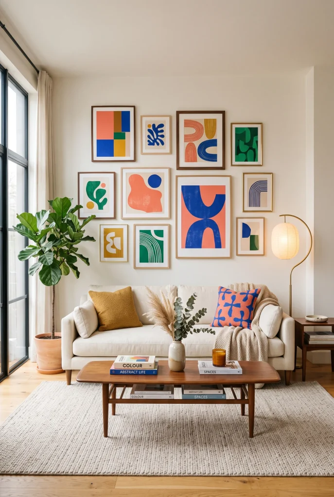 Colorful Gallery Wall